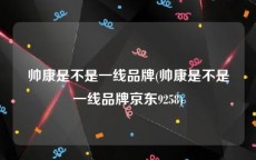帅康是不是一线品牌(帅康是不是一线品牌京东9258)