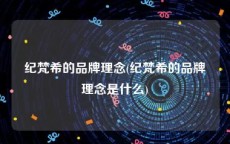 纪梵希的品牌理念(纪梵希的品牌理念是什么)