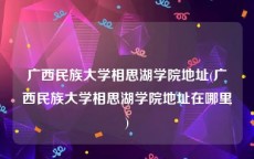 广西民族大学相思湖学院地址(广西民族大学相思湖学院地址在哪里)