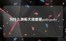 为什么滑板大佬都是goofy(goofy)
