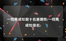 一线集成灶前十名是哪些(一线集成灶排名)