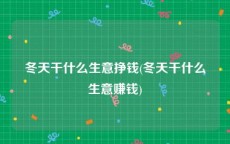 冬天干什么生意挣钱(冬天干什么生意赚钱)