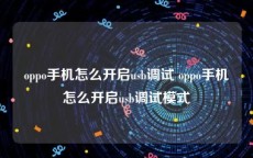 oppo手机怎么开启usb调试 oppo手机怎么开启usb调试模式