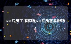 sem专员工作累吗(sem专员容易做吗)