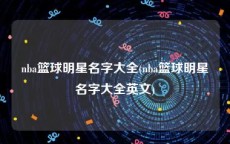 nba篮球明星名字大全(nba篮球明星名字大全英文)