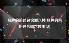 品牌的策略包含哪六种(品牌的策略包含哪六种类型)