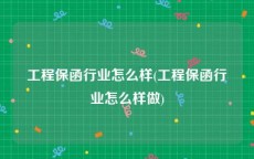 工程保函行业怎么样(工程保函行业怎么样做)