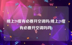 晚上29度有必要开空调吗(晚上29度有必要开空调吗吗)