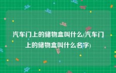 汽车门上的储物盒叫什么(汽车门上的储物盒叫什么名字)