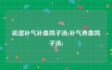 祛湿补气补血鸽子汤(补气养血鸽子汤)