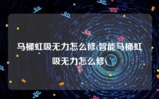 马桶虹吸无力怎么修(智能马桶虹吸无力怎么修)