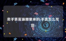 卖手表客源哪里来的(手表怎么发货)