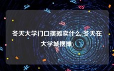 冬天大学门口摆摊卖什么(冬天在大学城摆摊)
