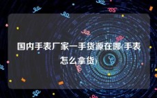 国内手表厂家一手货源在哪(手表怎么拿货)