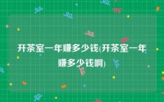 开茶室一年赚多少钱(开茶室一年赚多少钱啊)