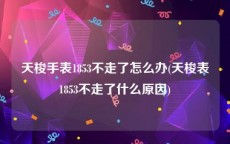 天梭手表1853不走了怎么办(天梭表1853不走了什么原因)