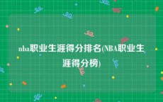 nba职业生涯得分排名(NBA职业生涯得分榜)