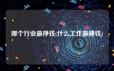 哪个行业最挣钱(什么工作最赚钱)