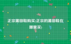 正宗莆田鞋购买(正宗的莆田鞋在哪里买)