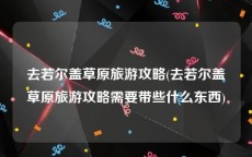 去若尔盖草原旅游攻略(去若尔盖草原旅游攻略需要带些什么东西)