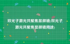 双光子激光共聚焦显微镜(双光子激光共聚焦显微镜用途)