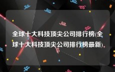 全球十大科技顶尖公司排行榜(全球十大科技顶尖公司排行榜最新)