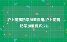 沪上阿姨奶茶加盟费用(沪上阿姨奶茶加盟费多少)