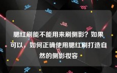 腮红刷能不能用来刷侧影？如果可以，如何正确使用腮红刷打造自然的侧影妆容