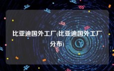 比亚迪国外工厂(比亚迪国外工厂分布)