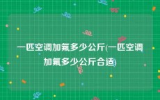 一匹空调加氟多少公斤(一匹空调加氟多少公斤合适)