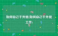如何自己干外贸(如何自己干外贸工作)