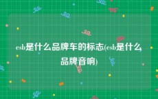 esb是什么品牌车的标志(esb是什么品牌音响)