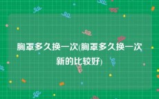 胸罩多久换一次(胸罩多久换一次新的比较好)