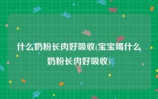 什么奶粉长肉好吸收(宝宝喝什么奶粉长肉好吸收)