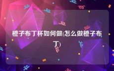 橙子布丁杯如何做(怎么做橙子布丁)
