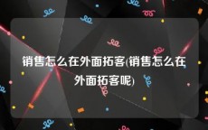 销售怎么在外面拓客(销售怎么在外面拓客呢)
