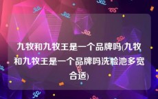 九牧和九牧王是一个品牌吗(九牧和九牧王是一个品牌吗洗脸池多宽合适)