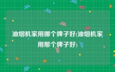 油烟机家用哪个牌子好(油烟机家用那个牌子好)