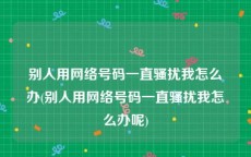 别人用网络号码一直骚扰我怎么办(别人用网络号码一直骚扰我怎么办呢)