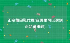 正宗莆田鞋代理(在哪里可以买到正品莆田鞋)