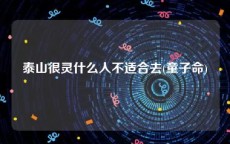 泰山很灵什么人不适合去(童子命)