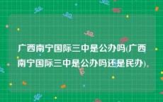 广西南宁国际三中是公办吗(广西南宁国际三中是公办吗还是民办)