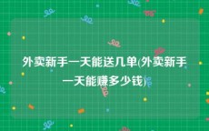 外卖新手一天能送几单(外卖新手一天能赚多少钱)