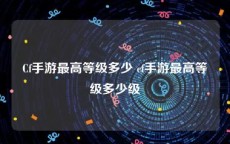 Cf手游最高等级多少 cf手游最高等级多少级