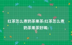 红茶怎么煮奶茶果茶(红茶怎么煮奶茶果茶好喝)