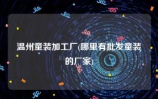 温州童装加工厂(哪里有批发童装的厂家)