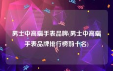 男士中高端手表品牌(男士中高端手表品牌排行榜前十名)