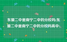 东盟二中是南宁二中的分校吗(东盟二中是南宁二中的分校吗高中)