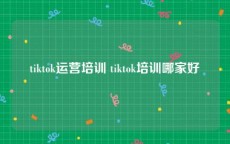 tiktok运营培训 tiktok培训哪家好