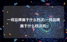 一线品牌属于什么档次(一线品牌属于什么档次的)